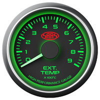 Exhaust Temp Gauge 0c-900c 52mm Black Muscle Series