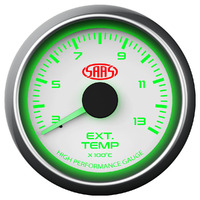 Exhaust Temp Gauge 300c-1300c 52mm White Muscle Series