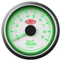 Exhaust Temp Gauge 0c-900c 52mm White Muscle Series