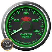 Water Temp Gauge 40c-120c 2 5/8 inch Black Muscle Series