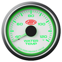 Water Temp Gauge 40c-120c 52mm White Muscle Series