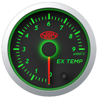 Exhaust Temp Gauge 0c-900c 52mm Black Street Series