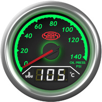 Dual Gauge Oil Pressure 140 Psi/Water Temp 40c-120c Analogue/Digital Trax Series