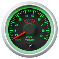 Exhaust Temp Gauge 0c-900c 52mm Black Muscle Series 2