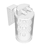Oil Catch Tank Baffled Round Black Billet 500ml