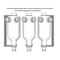 Oil Catch Can Baffle 2 X -12 AN Out Black Aluminium 500ml