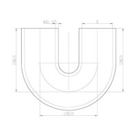 Raceworks 23 Degree Silicone Elbow 2'' (51mm) Black 180 Degree SHE-180-200BK
