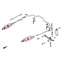 TPV REINFORCED TENSION/CASTER ROD BUSHING KIT HONDA, ACCORD CL, YA1, YA4, CB1/2/3/4, CD3/4/5/6/7/9, CF/CH/CL1/2/3, CG1/2/3