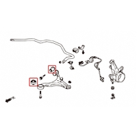 FRONT LOWER CONTROL ARM BUSHING HONDA, CIVIC, INTEGRA, DC5 RSX, STREAM, RN1-5 00-06, 02-06, DC5 02-06, EM2, ES1,