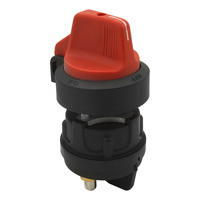 Proflow The Big Round Battery Disconnect Switch On-Off Plastic Red/Black Marine Style with lock hole Single Battery 12V 300Amp