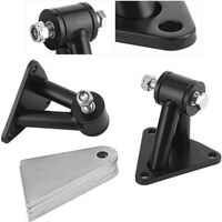 Proflow Engine Motor Mount Kit Weld in Chev V8 Black Universal Engine Swap Application Pair