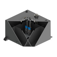 Proflow Fuel Cell EFI Baffled Tank 10 Gal (38L) Aluminium Black 410 x 380 x 260mm With Sender Unit