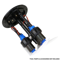 Proflow Triple Fuel Pump Hanger Mounts 39mm & 46mm Fuel Pumps 170mm PCD Billet Aluminium Black Anodised