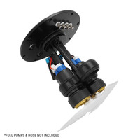Proflow Surge Tank Kit Triple 39mm Fuel Pumps EFI 2.5L Billet Aluminium Black Anodised