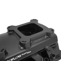 Proflow SuperMax SB Chev EFI Intake Manifold w/ Fuel Rails Tunnel Ram Fabricated Black 4150 Throttle Body