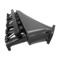 Proflow Intake Manifold Kit V2 For Ford Falcon XR6 BA/BF/FG Barra Fabricated Aluminium Black 80mm Bore