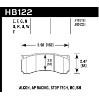 Hawk Performance DTC-70 Front Brake Pads for Alcon CAR89 18mm (6-Piston) HB122U.710