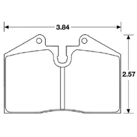 Hawk Performance DTC-60 Front/Rear Brake Pads for Alcon CAR36/Ferrari 348, 355, 456, 512/Porsche 911/928/944/968 (4-Piston) HB170G.650