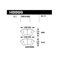 Hawk Performance Ceramic Rear Brake Pads for Audi S4/S5/SQ5 18-19 HB866Z.652