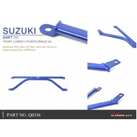 FRONT LOWER 4 POINTS BRACE V2 SUZUKI, BALENO, SWIFT, 15-PRESENT, ZC33 17-PRESENT