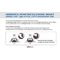 HONDA CIVIC TYPE-R '17- FK8 6MT HARDENED GEARBOX MOUNT, LH