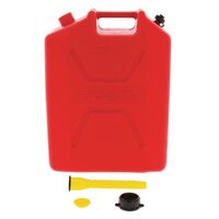 Hulk 4x4 Fast Flow Plastic Fuel Can 20L Unleaded Red