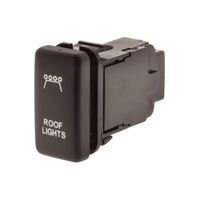 Hulk 4x4 Roof Light Push Button Switch - Green (Hilux/Landcruiser 100 Series 98-13)
