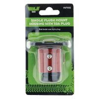 Hulk 4x4 Single Flush Mount Housing 50A Ando Style Plug Red