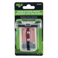 Hulk 4x4 Double Flush Mount Housing 50A Ando Style Plugs Red & Gry