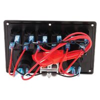 Hulk 4x4 6 Way Switch Panel with 50A Plugs Acc Power Socket & Usb