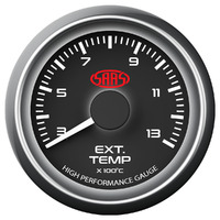 Exhaust Temp Gauge 300c-1300c 52mm Black Muscle Series