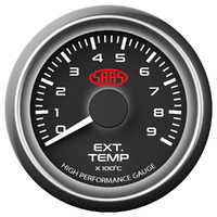 Exhaust Temp Gauge 0c-900c 52mm Black Muscle Series