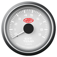Exhaust Temp Gauge 0c-900c 52mm White Muscle Series