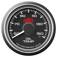 Oil Temp Gauge 50c-150c 52mm Black Muscle Series