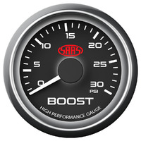 Boost Gauge Diesel 0-30 psi 52mm Black Muscle Series
