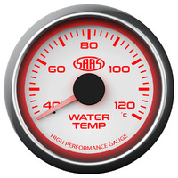 Water Temp Gauge 40c-120c 52mm White Muscle Series