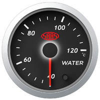 Water Temp Gauge 40c-120c 52mm Black Street Series
