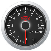 Exhaust Temp Gauge 0c-900c 52mm Black Street Series