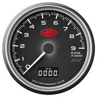 Tachometer 0-9K Shiftlite 3 1/2" 89mm In Dash Black Muscle Series