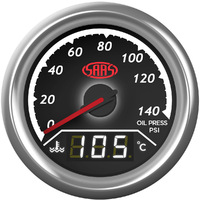Dual Gauge Oil Pressure 140 Psi/Water Temp 40c-120c Analogue/Digital Trax Series