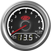 Dual Gauge Exhaust Temp 0c-900c/Volt 8v-18v Analogue/Digital Trax Series