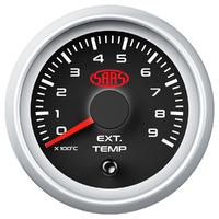 Exhaust Temp Gauge 0c-900c 52mm Black Muscle Series 2