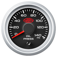 Oil Press Gauge 0-140psi 52mm Black Muscle Series 2