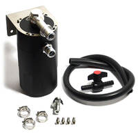 Oil Catch Tank 4x4 Baffled Black Billet 500ml
