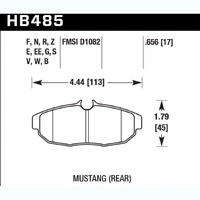 Hawk Performance Ceramic Rear Brake Pads for Ford Mustang GT 05-14 S197 HB485Z.656