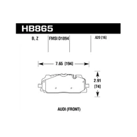 Hawk Performance Ceramic Rear Brake Pads for Audi S4/S5/SQ5 18-19 HB866Z.652