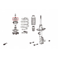 FRONT REINFORCED STRUT MOUNT DAMPER HONDA, CITY, CRZ, JAZZ/FIT, HRV, GD1/2/3/4, ZF1/2, 14-PRESENT, GE6/7/8/9,
