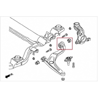 REAR BUSHING FRONT LOWER ARM VOLKSWAGEN, TRANSPORTER, T5 03-16, T6 16-PRESENT