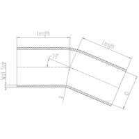 Raceworks 23 Degree Silicone Elbow 2.25'' (57mm) Blue 67 Degree SHE-067-225BE