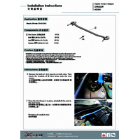 FRONT STRUT BAR 1PCS/SET MAZDA, 3/AXELA, BK 03-08
